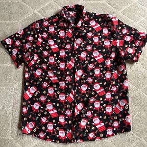 SSLR Santa Button Down Shirt